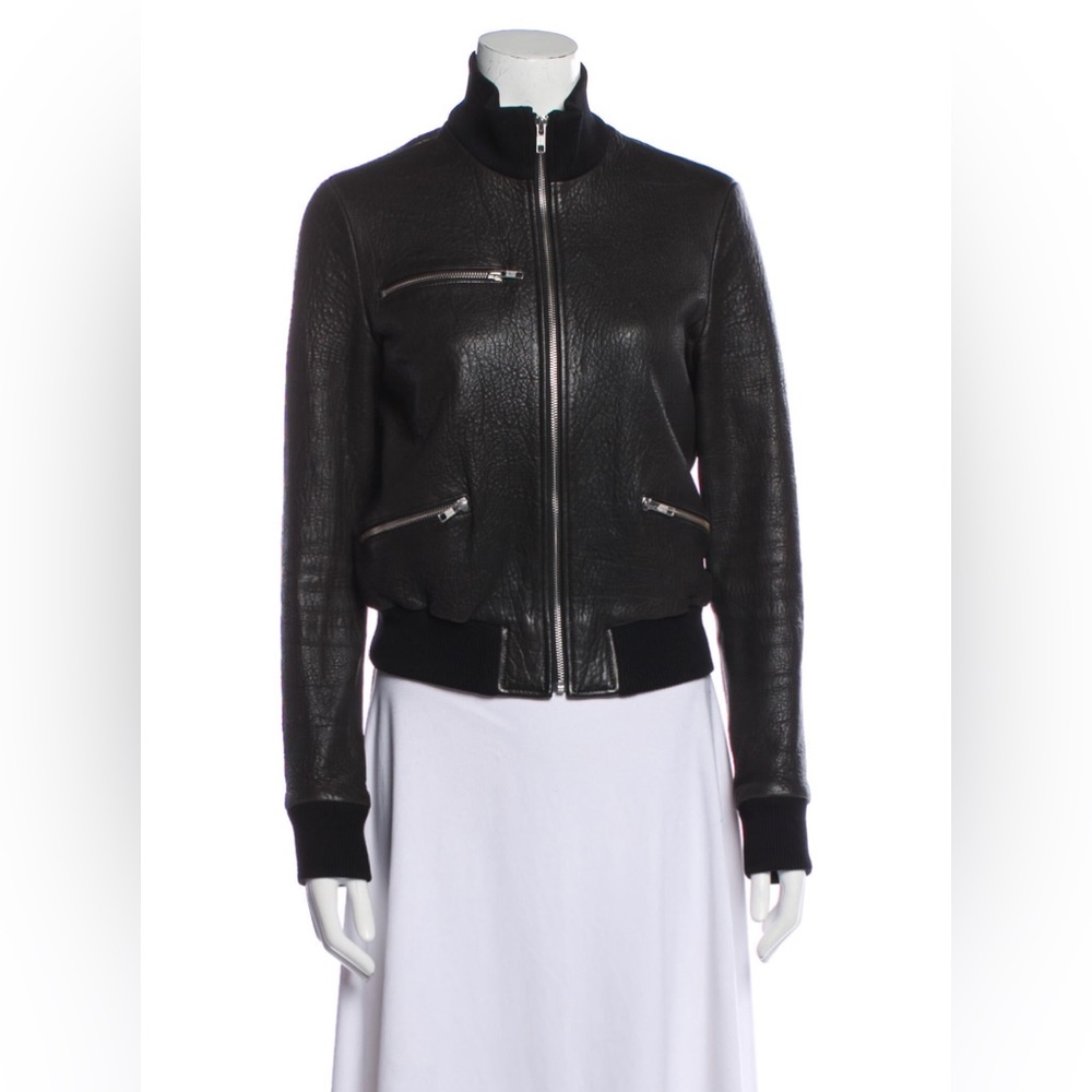 🖤 A.L.C. Black Leather Bomber jacket, size 4